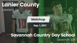 Matchup: Lanier County vs. Savannah Country Day School 2017