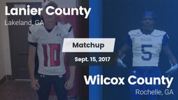 Matchup: Lanier County vs. Wilcox County  2017