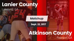 Matchup: Lanier County vs. Atkinson County  2017
