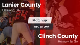 Matchup: Lanier County vs. Clinch County  2017