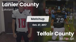 Matchup: Lanier County vs. Telfair County  2017
