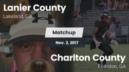 Matchup: Lanier County vs. Charlton County  2017