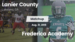 Matchup: Lanier County vs. Frederica Academy  2018