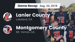 Recap: Lanier County  vs. Montgomery County  2018