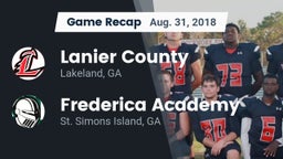 Recap: Lanier County  vs. Frederica Academy  2018