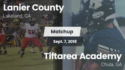 Matchup: Lanier County vs. Tiftarea Academy  2018