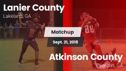 Matchup: Lanier County vs. Atkinson County  2018
