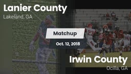 Matchup: Lanier County vs. Irwin County  2018