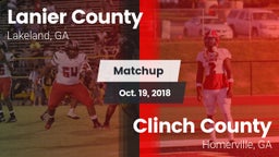 Matchup: Lanier County vs. Clinch County  2018