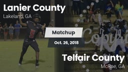 Matchup: Lanier County vs. Telfair County  2018