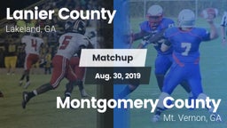 Matchup: Lanier County vs. Montgomery County  2019