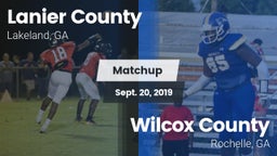 Matchup: Lanier County vs. Wilcox County  2019