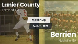 Matchup: Lanier County vs. Berrien  2020