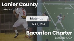Matchup: Lanier County vs. Baconton Charter  2020