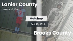 Matchup: Lanier County vs. Brooks County  2020