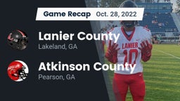 Recap: Lanier County  vs. Atkinson County  2022