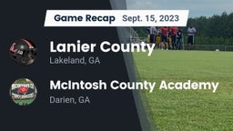 Recap: Lanier County  vs. McIntosh County Academy  2023