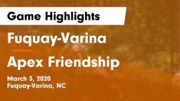 Fuquay-Varina  vs Apex Friendship  Game Highlights - March 3, 2020