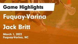 Fuquay-Varina  vs Jack Britt  Game Highlights - March 1, 2022