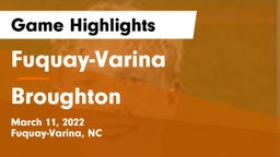 Fuquay-Varina  vs Broughton  Game Highlights - March 11, 2022