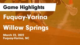 Fuquay-Varina  vs Willow Springs  Game Highlights - March 22, 2022