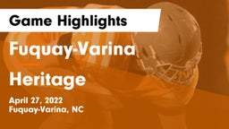 Fuquay-Varina  vs Heritage Game Highlights - April 27, 2022