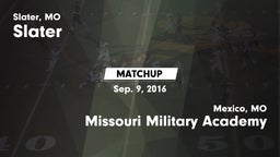 Matchup: Slater vs. Missouri Military Academy  2016