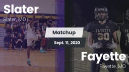 Matchup: Slater vs. Fayette  2020