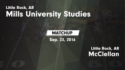 Matchup: Mills University Stu vs. McClellan  2016
