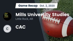 Recap: Mills University Studies  vs. CAC 2020