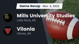 Recap: Mills University Studies  vs. Vilonia  2022