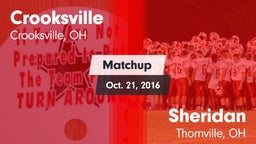Matchup: Crooksville vs. Sheridan  2016