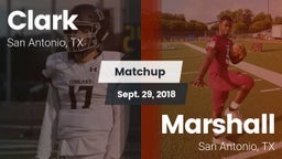 Matchup: Clark  vs. Marshall  2018
