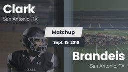 Matchup: Clark  vs. Brandeis  2019
