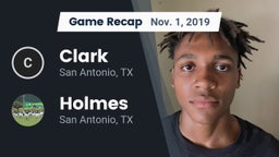 Recap: Clark  vs. Holmes  2019