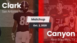 Matchup: Clark  vs. Canyon  2020