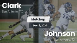 Matchup: Clark  vs. Johnson  2020