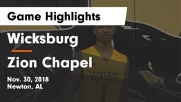 Wicksburg  vs Zion Chapel  Game Highlights - Nov. 30, 2018