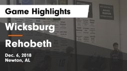 Wicksburg  vs Rehobeth  Game Highlights - Dec. 6, 2018