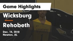 Wicksburg  vs Rehobeth  Game Highlights - Dec. 14, 2018