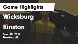 Wicksburg  vs Kinston  Game Highlights - Jan. 18, 2019