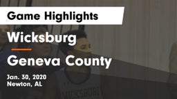 Wicksburg  vs Geneva County  Game Highlights - Jan. 30, 2020