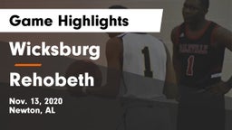Wicksburg  vs Rehobeth  Game Highlights - Nov. 13, 2020