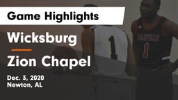 Wicksburg  vs Zion Chapel  Game Highlights - Dec. 3, 2020