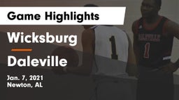 Wicksburg  vs Daleville  Game Highlights - Jan. 7, 2021