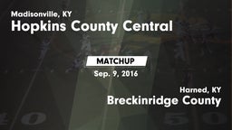 Matchup: Hopkins County Centr vs. Breckinridge County  2016