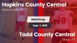 Matchup: Hopkins County Centr vs. Todd County Central  2018