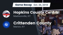 Recap: Hopkins County Central  vs. Crittenden County  2018