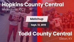 Matchup: Hopkins County Centr vs. Todd County Central  2019