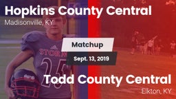 Matchup: Hopkins County Centr vs. Todd County Central  2019